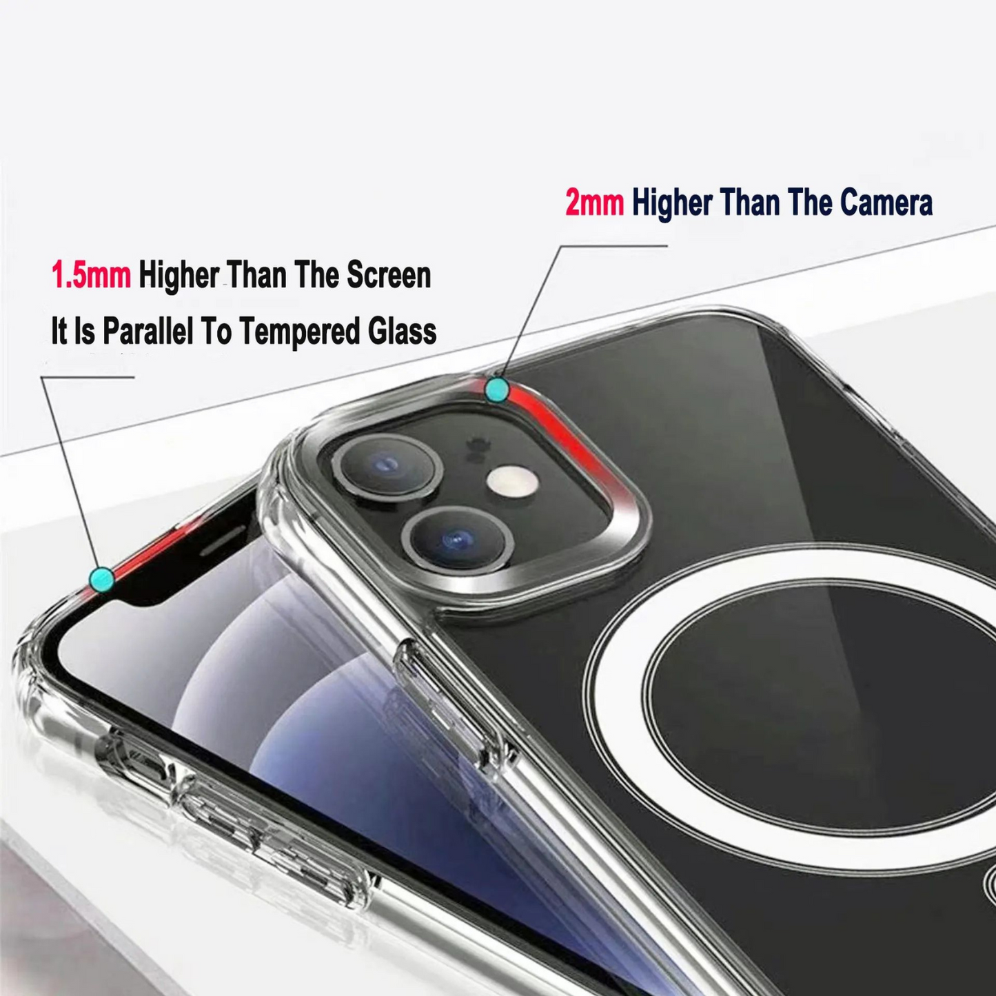 Logo Shockproof Clear Charger Mag Mobile Phone Cases Transparent Safe Magnetic Phone Case for iphone 17
