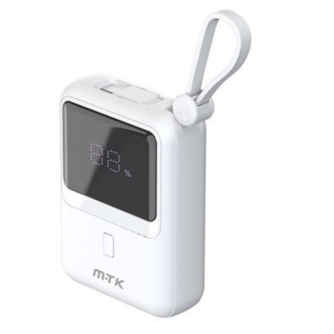 MTK 10000mAh Power Bank with LED Display & 22.5W Fast Charging (TD2137)