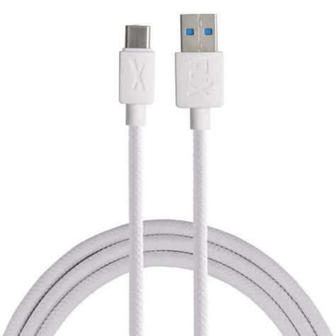 USB to Type C Charging Cable 2A White (1 Metre)