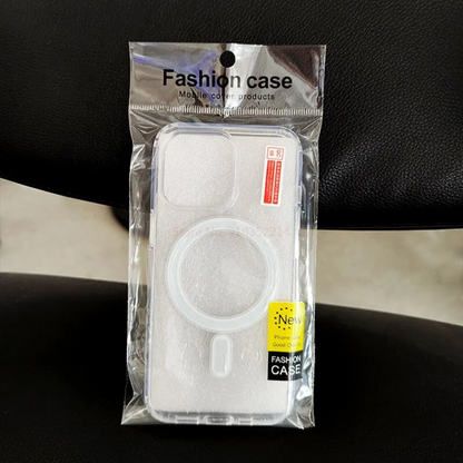 Logo Shockproof Clear Charger Mag Mobile Phone Cases Transparent Safe Magnetic Phone Case for iphone 17