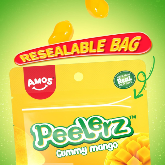 Peelerz Gummy Variety Pack - 5 Individual Packs, Peelable Fruity Gummies in Mango, Orange, Peach, Grape, and Banana Flavors