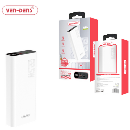 Power Bank 20000mAh Portable Charger 22.5W Dual Port USB & USB C Power Bank