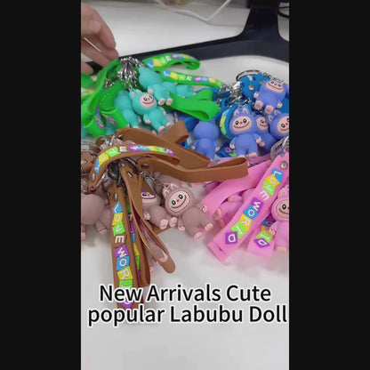 Cute Labubu Keychains, Cool Pendant Accessories, Kawaii Key Ring for Purse, Backpack, Car Charms for Women & Kids